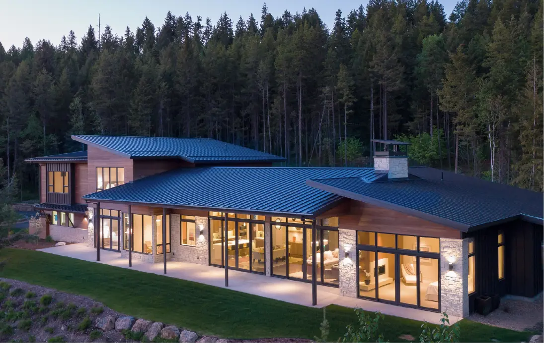 modern home with emphasis on window detail
